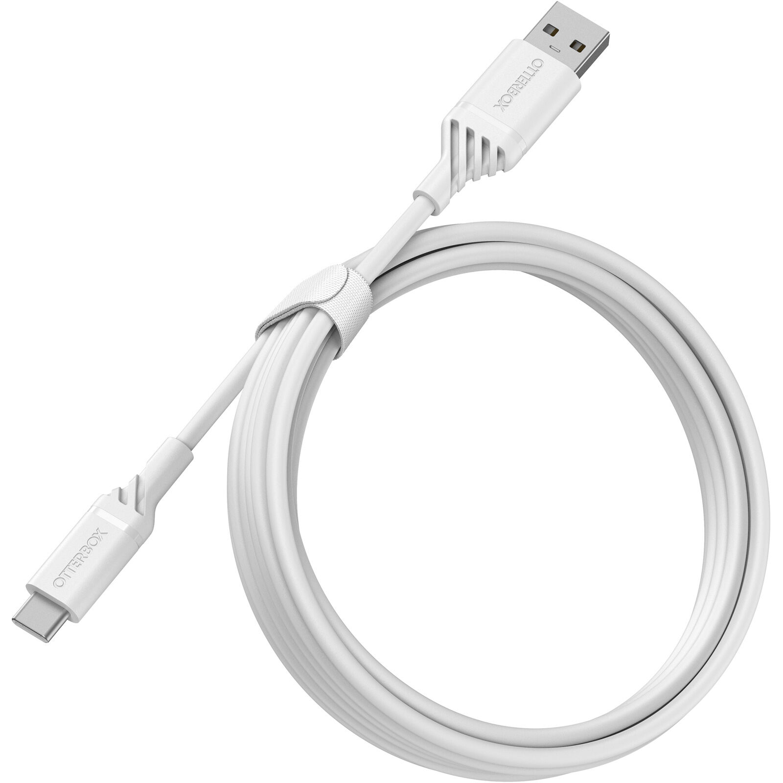 OtterBox USB-C to USB-A 2.0 Cable (2M) White - Durable 3AMP 60W Charging, 3K Bend Tested, Compatible with Samsung Galaxy, Apple iPhone, iPad, MacBook, 2 Years Warranty