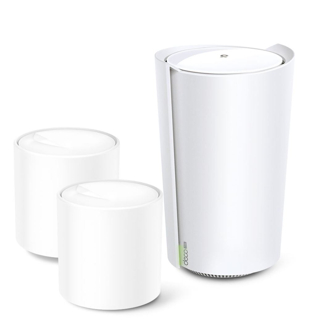 TP-Link Deco X73-DSL (3-Pack) AX5400 VDSL Whole Home Mesh Wi-Fi 6 Modem Router System with 660sqm Coverage, Dual-Band, OFDMA, MU-MIMO, Telephony Support