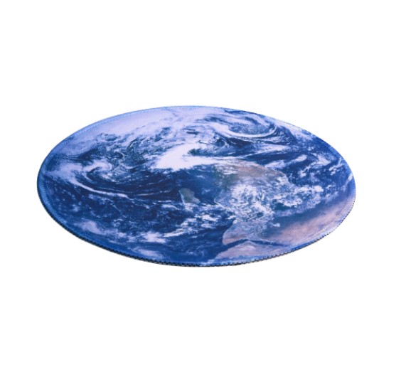 Brateck MP10-15 Stylish Blue Mouse Pad for Gaming & Work, 200x200x2mm, Smooth Surface with Anti-Slip Rubber Backing