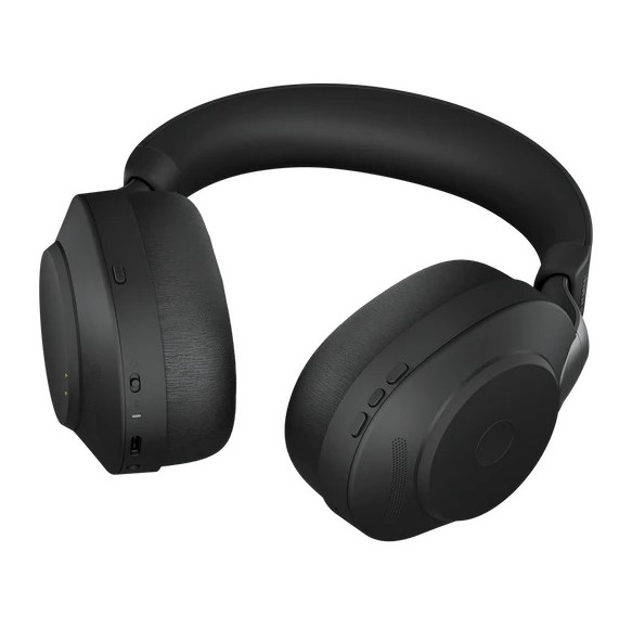 Jabra Evolve2 85 MS Stereo Black Link 380 USB-C ANC Bluetooth Headset with 10-Mic Array, Digital Hybrid ANC & 37H Battery Life