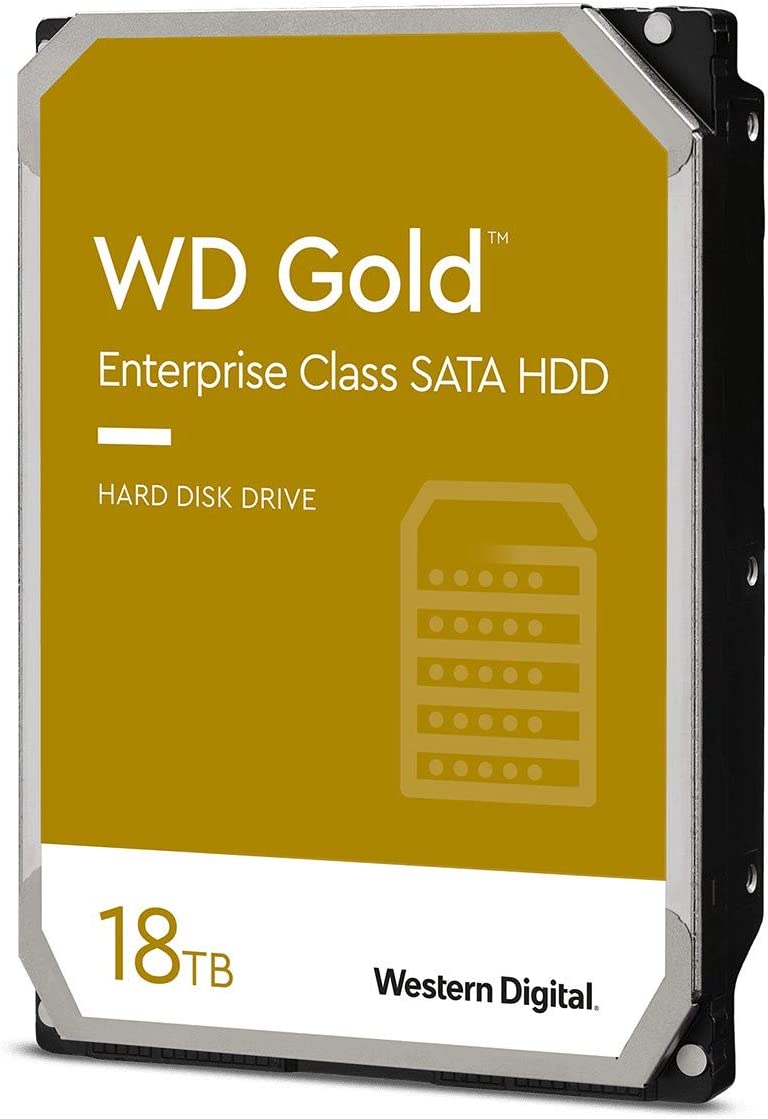 Western Digital Gold 18TB Enterprise-class 3.5" SATA 6Gb/s HDD 7200 RPM 512MB Cache 5-Year Warranty