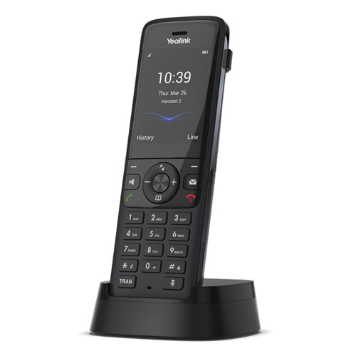 Yealink W78H Wireless DECT Handset with 2.4" 240x320 TFT Color Screen, Bluetooth 5.1, Long Battery Life for Business Communication