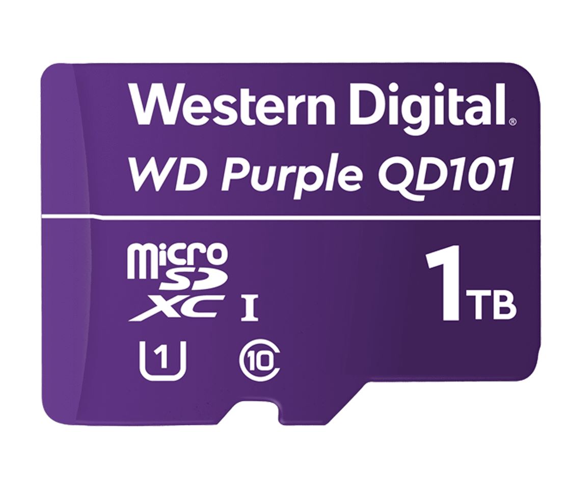 Western Digital WD Purple 1TB microSDXC Card - High Endurance, 3D NAND, Weatherproof & Humidity Resistant Storage for 24/7 Surveillance Cameras