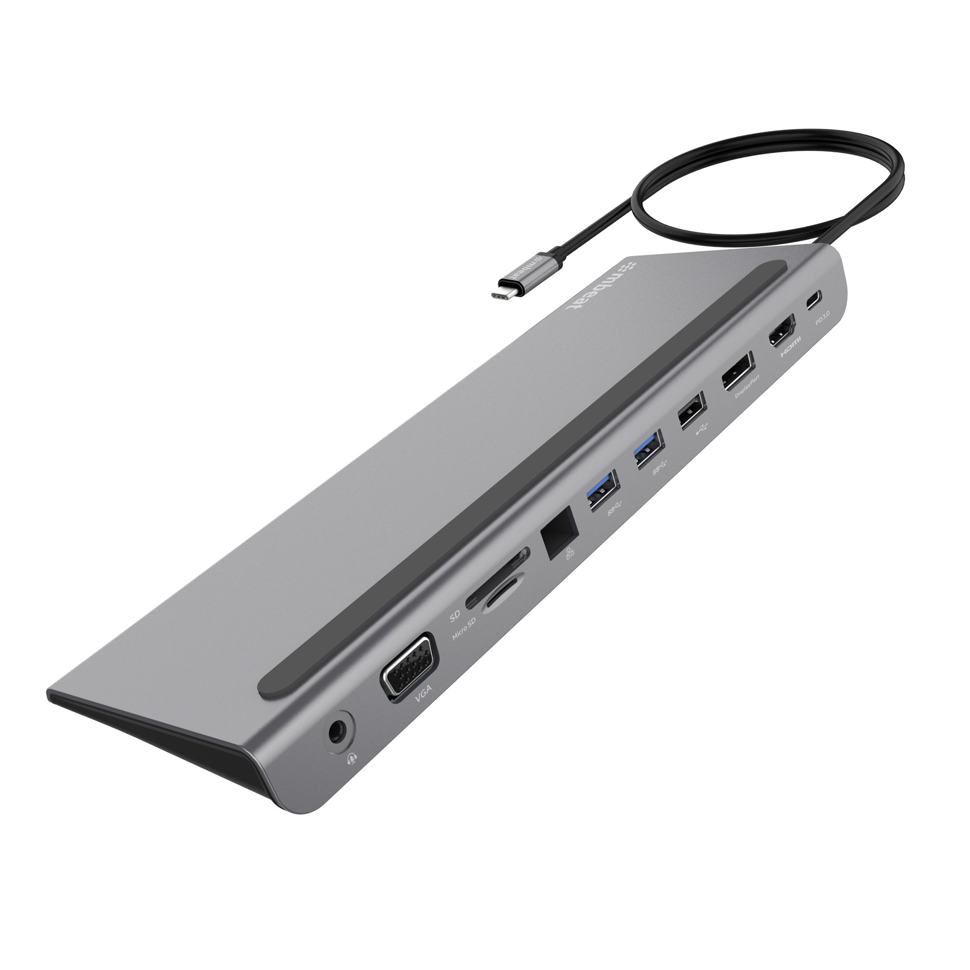 mbeat Elite 11-in-1 USB-C Docking Station with Triple Display HDMI, DisplayPort, VGA, 100W PD & Gigabit Ethernet