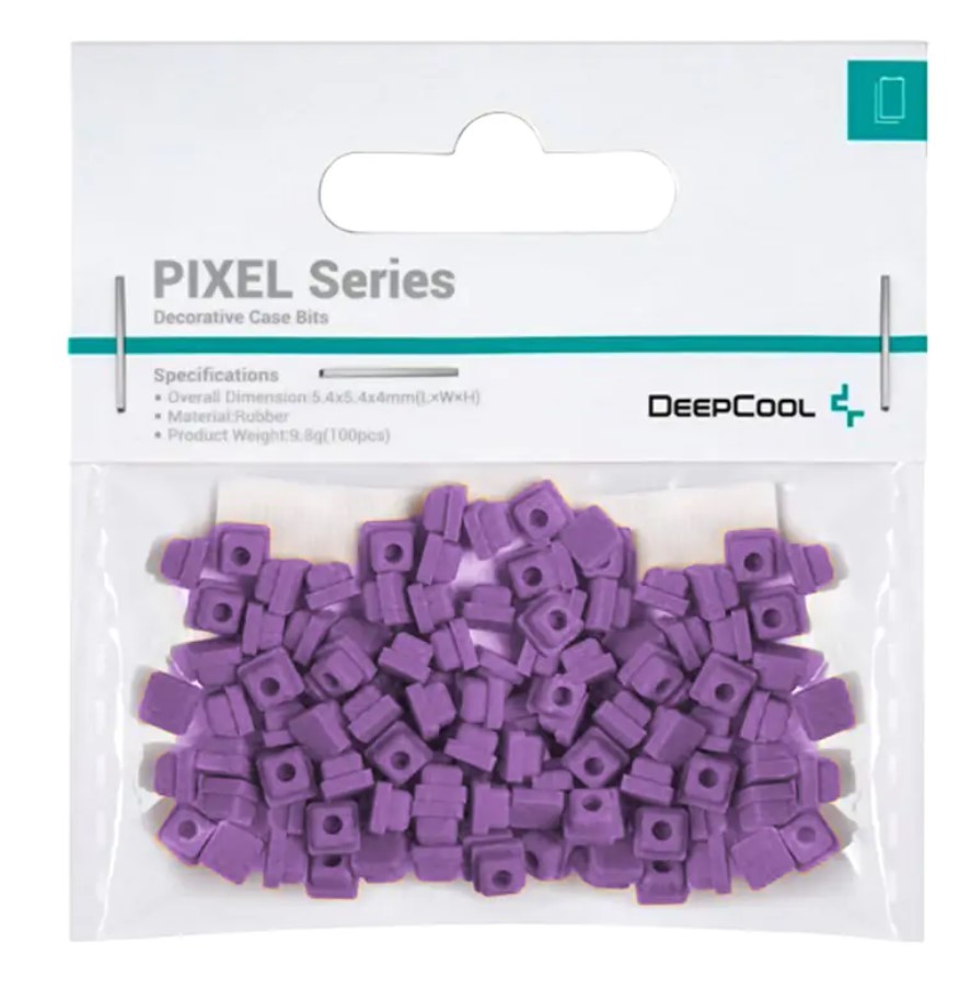 DeepCool PIXEL Decorative Silicone Case Bits - Purple, Compatible with CH160, CH360, CH360 DIGITAL, CH560, CH560 DIGITAL, CH780 & MORPHEUS Cases