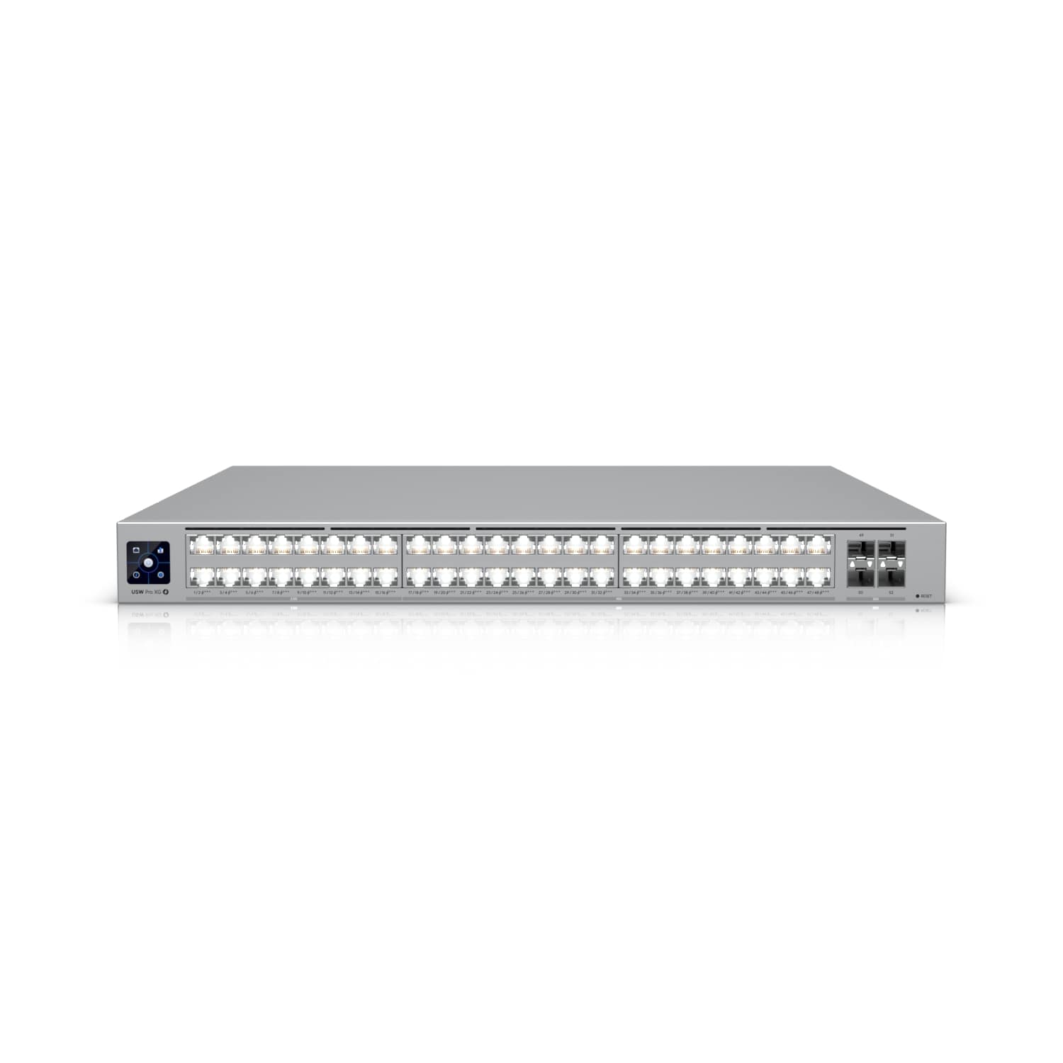 Ubiquiti UniFi Pro XG 48 PoE – 48-Port Layer 3 PoE+++ Switch with 32x10GbE, 16x2.5GbE PoE, 4x25G SFP28, 1080W PoE Budget
