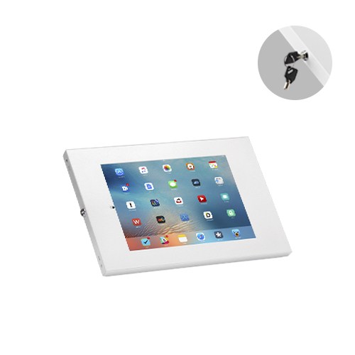 Brateck PAD34-01 Anti-Theft Wall-Mounted Tablet Enclosure for 9.7" to 11" Tablets Including iPad, iPad Air, iPad Pro - Durable Steel, VESA Compatible, White