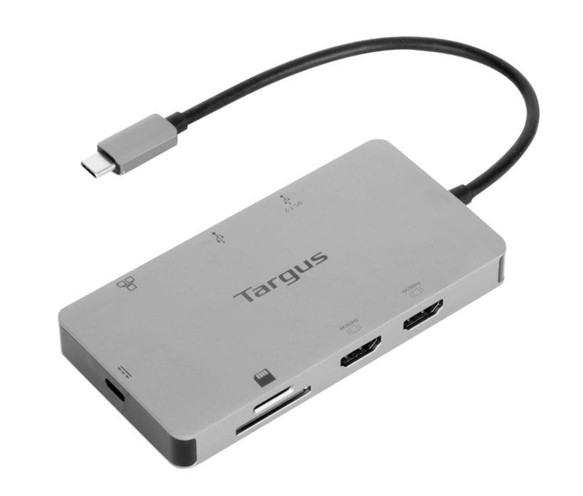 Targus USB-C Dual HDMI 4K Docking Station with 100W Power Delivery Pass-Thru, Dual 4K@60Hz HDMI, Gigabit LAN, USB 3.2 Gen 1, SD & MicroSD Reader