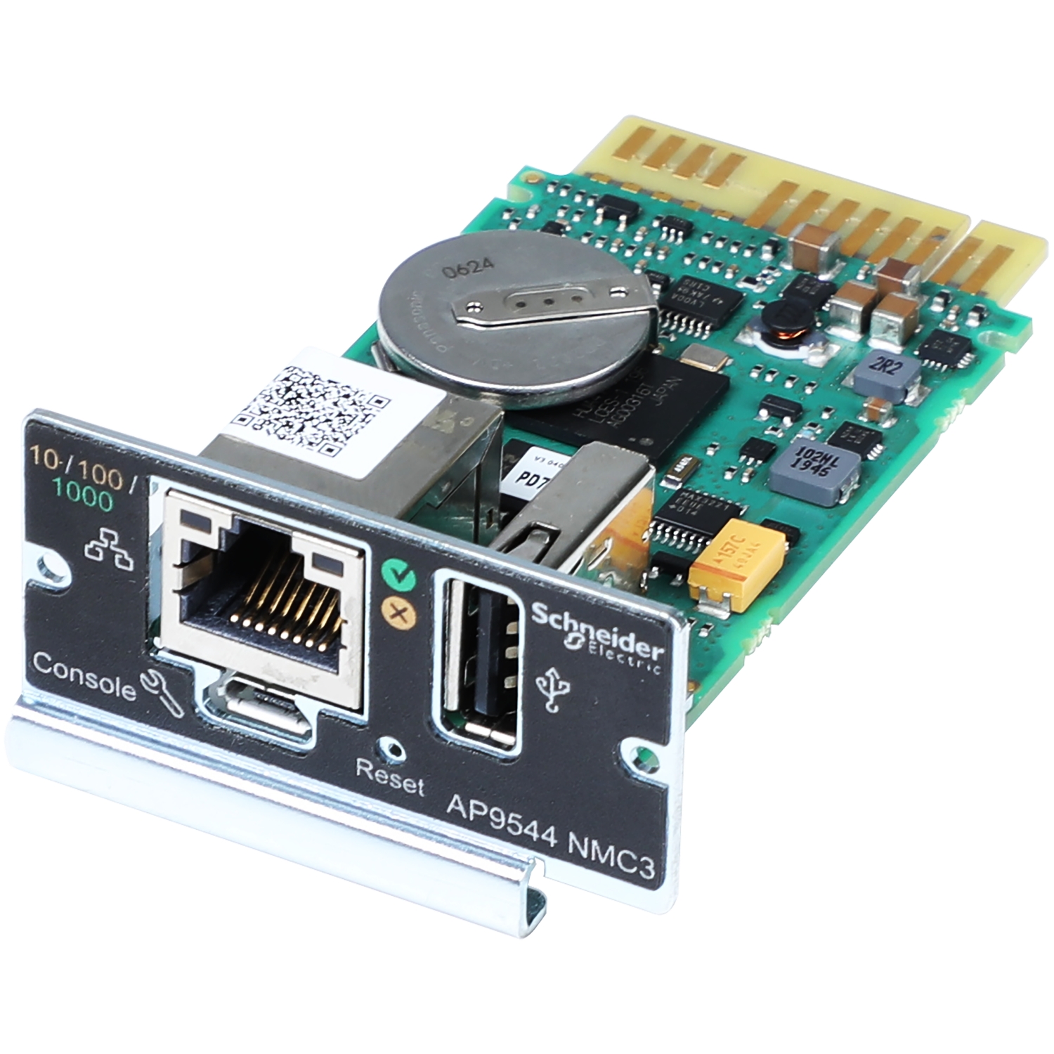 APC AP9544 Network Management Card for Easy UPS, 1-Phase - Secure Remote Monitoring with Gigabit Ethernet & IPv6 Support