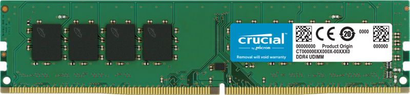 Crucial 32GB DDR4-3200MHz CL22 1.2V Dual Ranked UDIMM Desktop Memory RAM Module