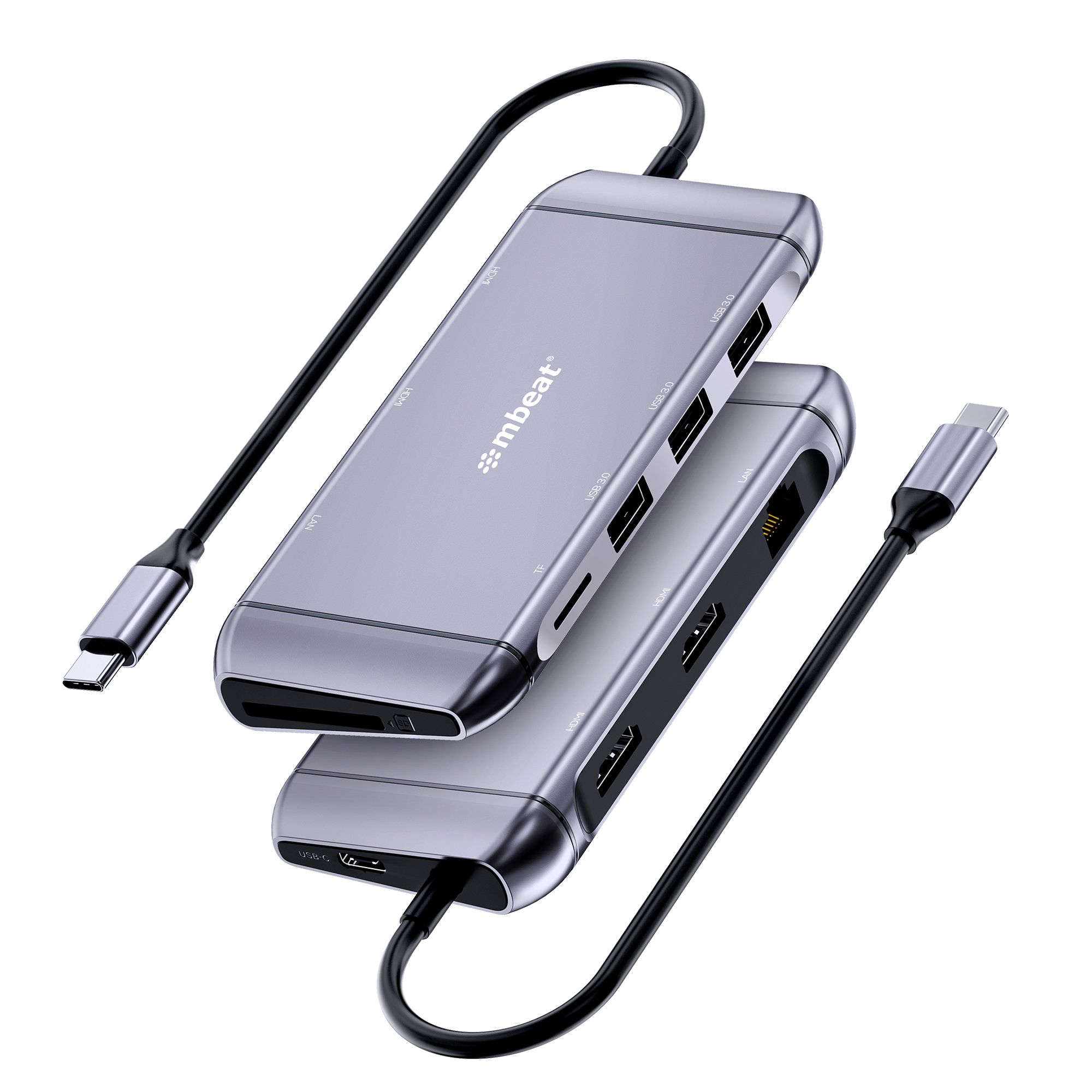 mbeat Elite X11 Dual HDMI 9-in-1 USB-C Docking Station with 100W Power Delivery, Gigabit Ethernet, 3x USB 3.0, SD/MicroSD Card Reader