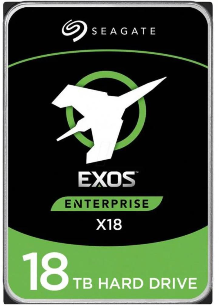 Seagate Exos X18 18TB 3.5" SATA III Enterprise Internal Hard Drive ST18000NM000J - 7200 RPM, 256MB Cache, Helium-Sealed