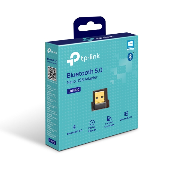 TP-Link UB500 Bluetooth 5.0 Nano USB 2.0 Adapter – Compact Wireless Bluetooth Dongle for Windows 10/8.1/7 PCs