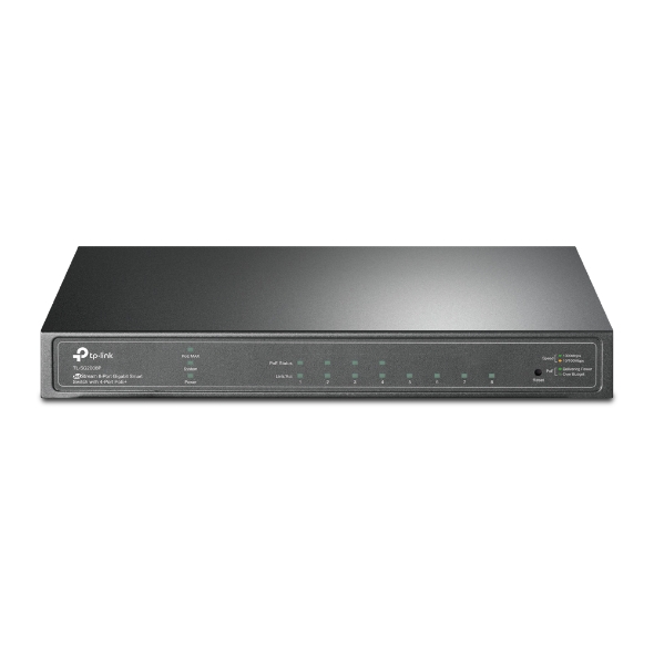 TP-Link TL-SG2008P JetStream 8-Port Gigabit Smart Switch with 4-Port PoE+ 62W Budget, Fanless, Omada SDN Cloud Management, QoS, IGMP Snooping
