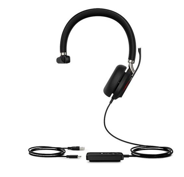 Yealink UH38 Mono USB-A and Bluetooth Headset with UC Call Controller, Dual Noise-Canceling Mics, Busy Light, Microsoft Teams & UC Certified