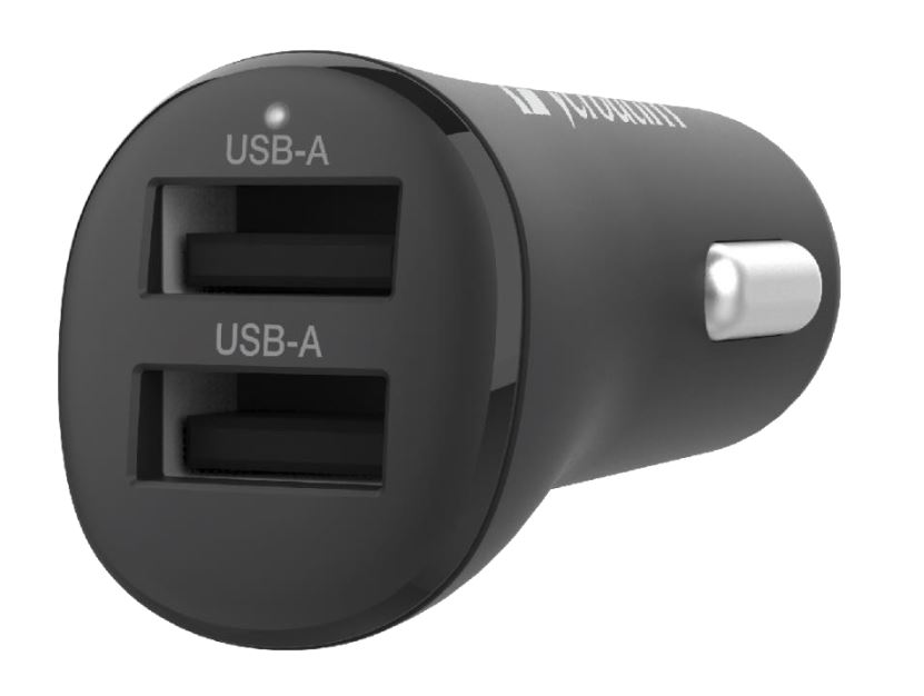 Verbatim Dual Port Car Charger 3.4A - Fast Charging USB-A Car Adapter, Black