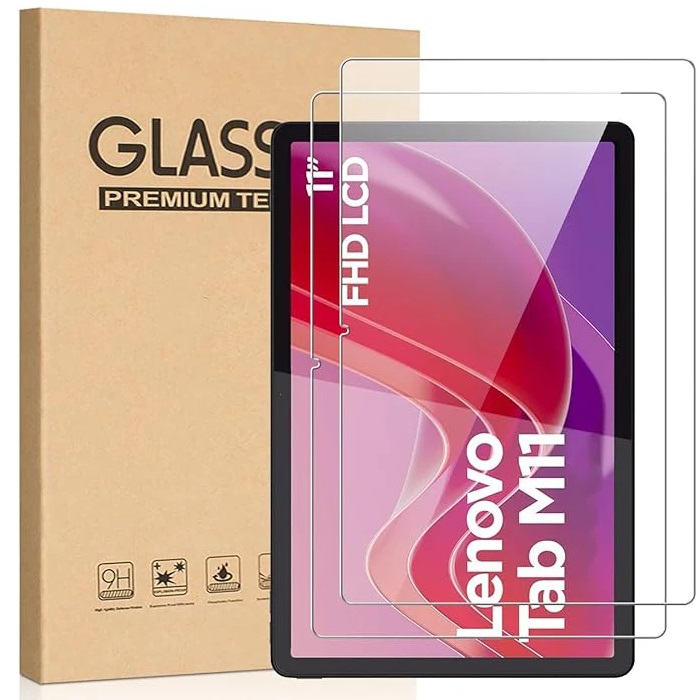 Pisen Lenovo Tab M11 11-inch Premium Tempered Glass Screen Protector - Anti-Glare, Ultra Clear, Scratch Resistant, Dust Repelling, Non-Adhesive