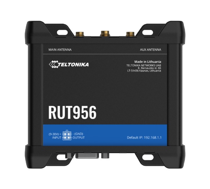 Teltonika RUT956 Industrial Dual-SIM 4G LTE Router with 4x Ethernet, Wi-Fi, GPS & WAN Failover - Rugged IoT Connectivity Solution