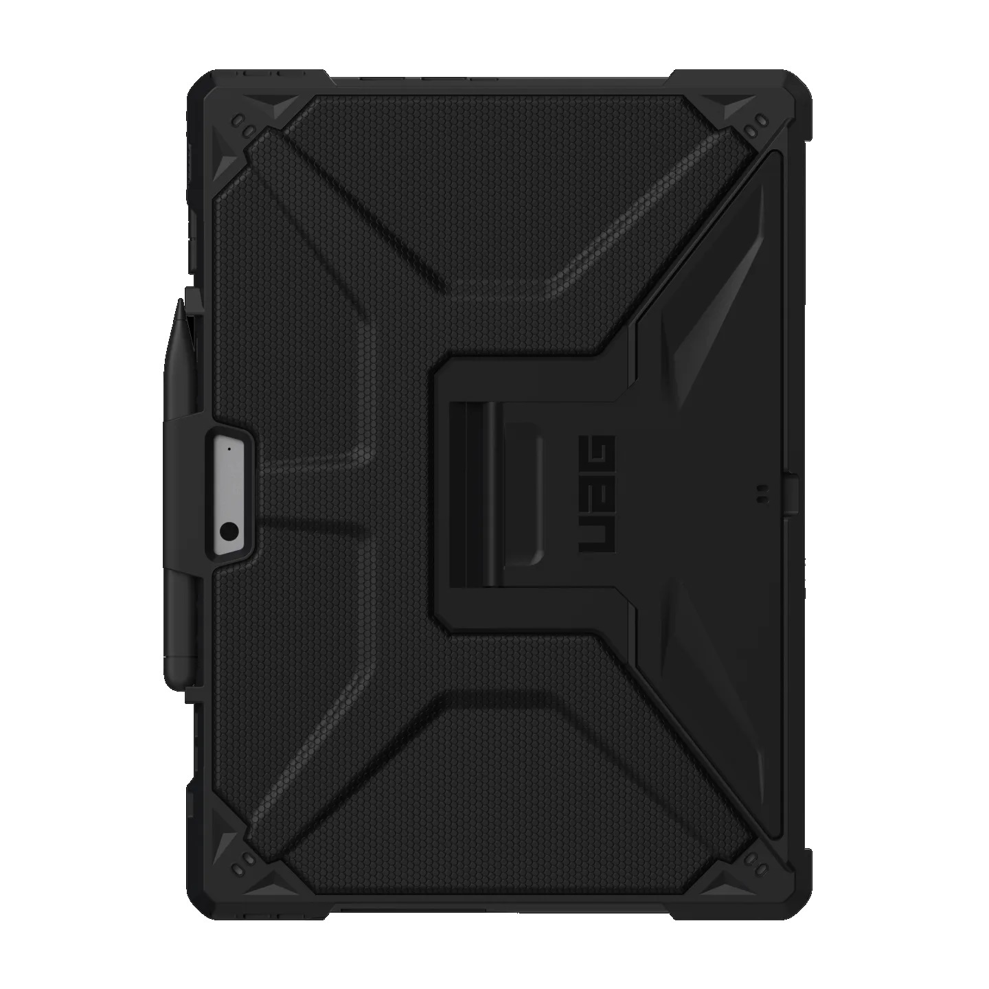 UAG Metropolis Rugged Case for Microsoft Surface Pro 11/10/9 – Military Drop-Tested, Armored Shell, Built-In Kickstand, Stylus Storage - Black