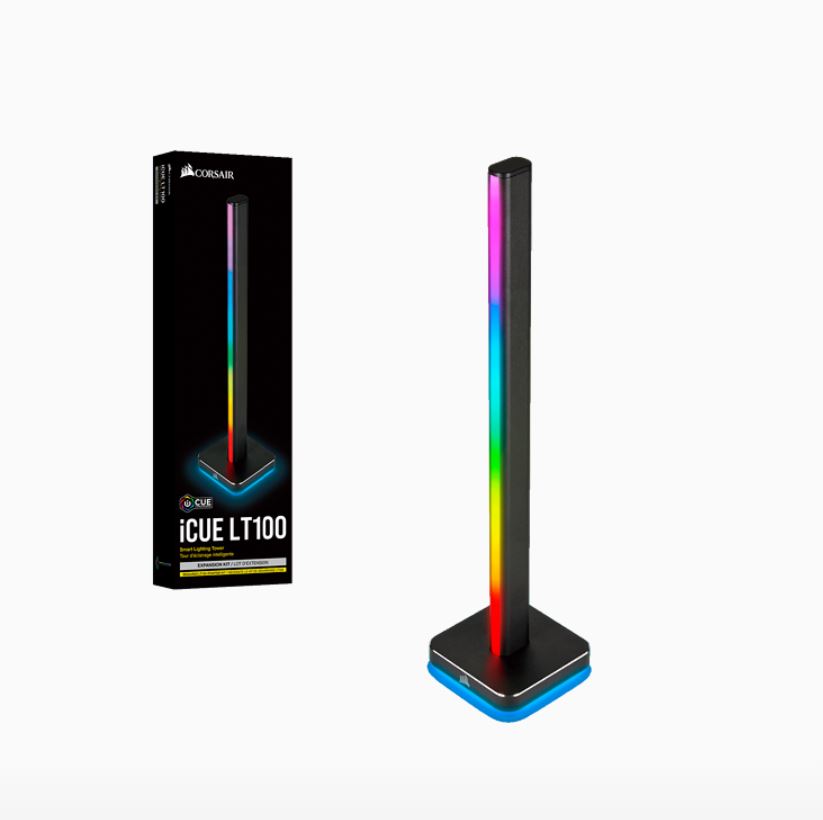 Corsair iCUE LT100 Smart Lighting Tower Expansion Kit with 46 RGB LEDs, 1.5m Cable – Expand up to 4 Towers for Immersive Ambient PC Lighting