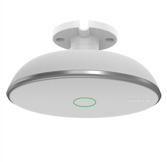 Yealink VCM38 Ceiling Microphone Array with 8-Microphone Beamforming, 360° Voice Pickup, PoE, Acoustic Echo Cancellation & Dual-Color LED