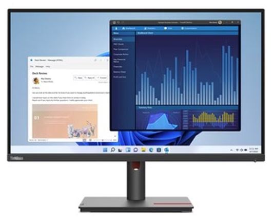 Lenovo ThinkVision T27p-30 27-inch 4K UHD IPS Monitor with USB-C Dock, 99% sRGB, 10-bit Color, Ergonomic Stand & 3-Year Warranty