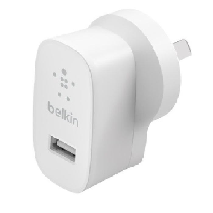 Belkin BoostCharge 12W USB-A Wall Charger - Fast, Portable & Compact USB-A Charger for Smartphones & Tablets, White