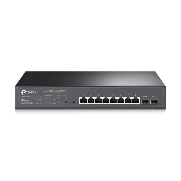 TP-Link SG2210MP 10-Port Gigabit Smart Switch with 8-Port PoE+ 150W Budget, Omada SDN, L2/L3 Features, Rack-Mountable