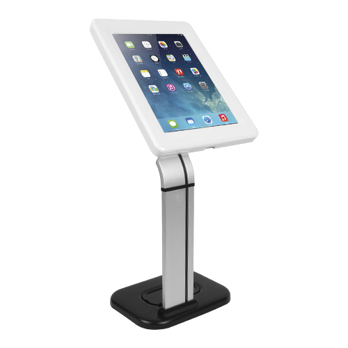 Brateck PAD15-03 Anti-Theft Countertop Tablet Kiosk Stand with Steel Base for 9.7"–10.1" Tablets – Adjustable, Lockable, Cable Management, 90° Rotation
