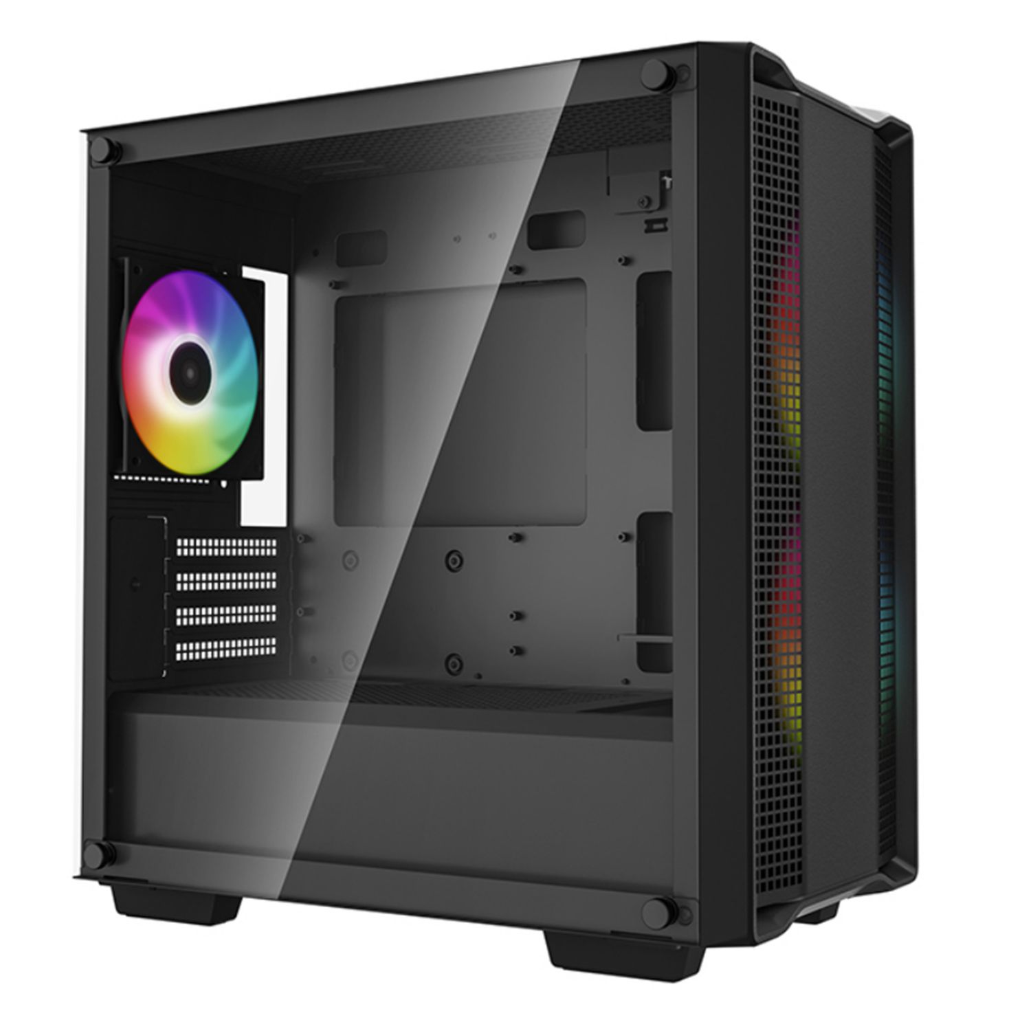 DeepCool CC360 ARGB Micro-ATX PC Case with 3x 120mm Pre-Installed ARGB Fans, Tempered Glass Panel, Front USB 3.0 & USB 2.0, Audio Ports