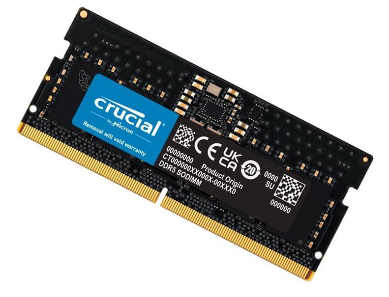 Crucial 8GB DDR5-5600MHz SODIMM Laptop Memory Module CL46 1.1V CT8G56C46S5 Compatible with Notebooks & Small Form Factor Systems