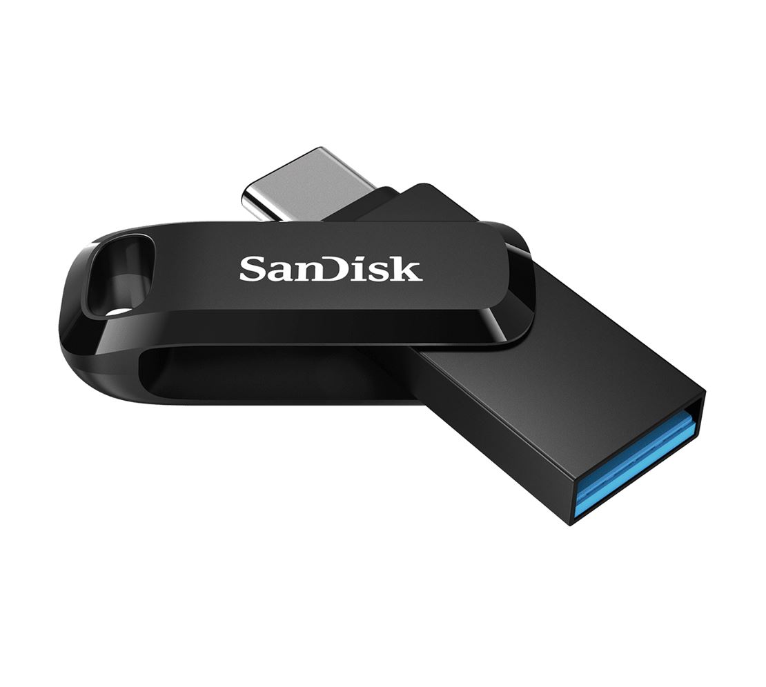 SanDisk 256GB Ultra Dual Drive Go USB 3.1 Type-C & USB-A Flash Drive 150MB/s Swivel Memory Stick for Smartphones, Tablets, Macs & PCs