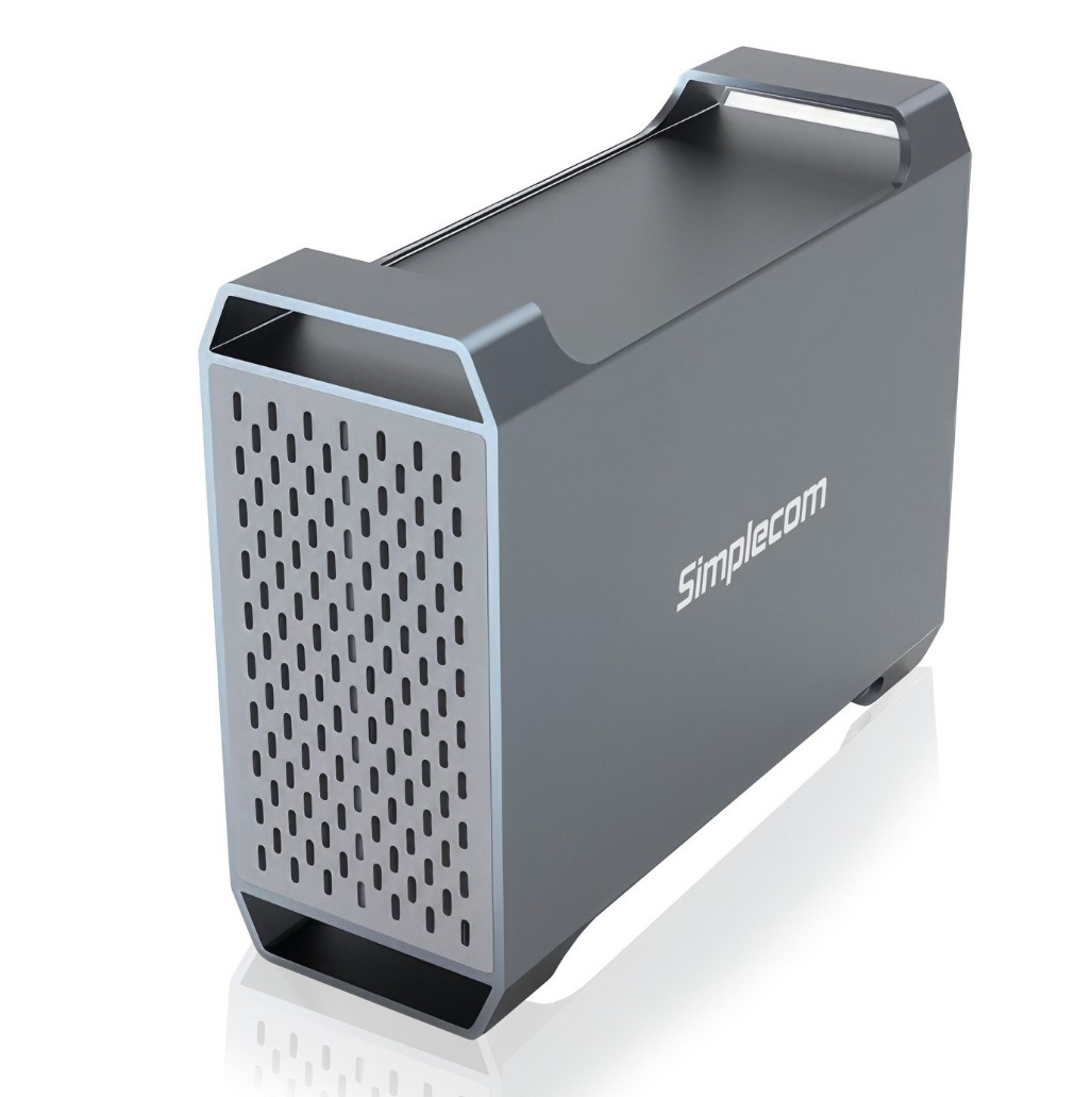 Simplecom SE482 Dual Bay 3.5" SATA Hard Drive RAID Enclosure with USB-C 5Gbps, RAID 0/1, JBOD Support, Aluminium Case, Cooling Fan