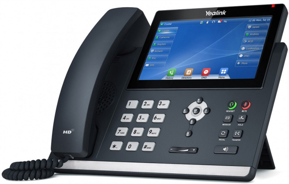 Yealink T48U 7" 16-Line IP Phone with 800x480 Color Touch Screen, Optima HD Voice, Dual Gigabit Ports, USB for Bluetooth/Wi-Fi/Recording