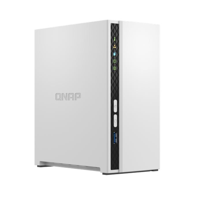 QNAP TS-233 2-Bay NAS with ARM 4-Core Cortex-A55 2.0GHz Processor, 2GB RAM, Hot-Swappable SATA HDD/SSD, 1x GbE, USB 3.2 Gen 1 & USB 2.0 Ports, 2-Year Warranty