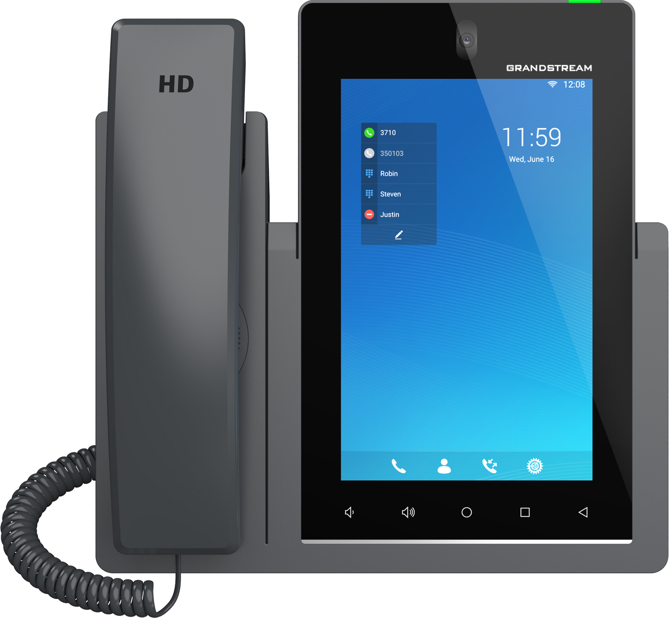 Grandstream GXV3470 Android 11 IP Video Phone with 7.0" Capacitive Touchscreen, WiFi 6, Bluetooth 5.0, 16 SIP Lines & PoE+