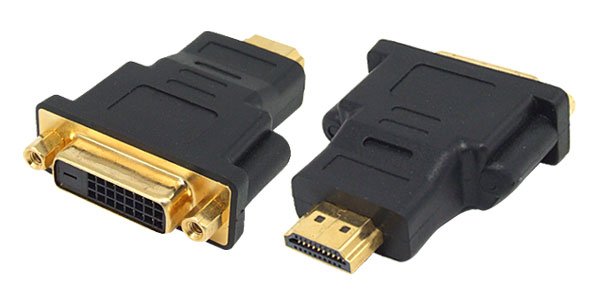 8Ware DVI-D Female to HDMI Male Adapter Black – High Quality 24-Pin DVI-D to 19-Pin HDMI Connector for TV, DVD, LCD Monitor