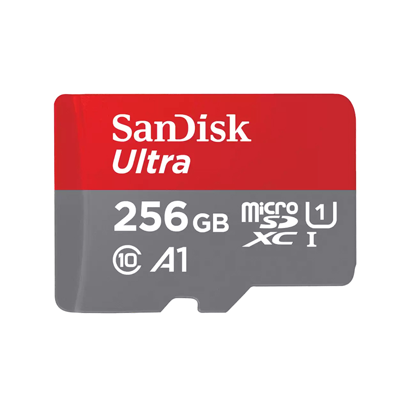 SanDisk Ultra 256GB microSDXC Card - 150MB/s Read Speed, Class 10, A1, Durable & Waterproof Memory Card with SD Adapter