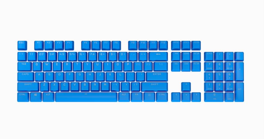 Corsair PBT Double-shot Pro Keycaps - Elgato Blue - Durable, Textured Mechanical Keyboard Keycap Set