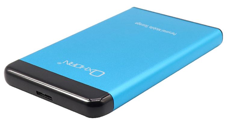 Oxhorn UH-321 Blue USB 3.0 2.5" SATA HDD SSD Enclosure with UASP Support and USB 3.0 Cable Included - 2 Year Warranty