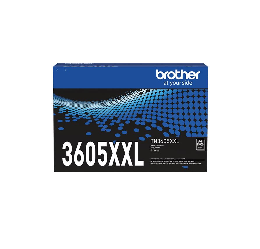 Brother TN3605XXL Black Super High Yield Toner Cartridge - Up to 11,000 Pages for MFC-L6720DW, MFC-L5915DW & HL-L6210DW Series Printers