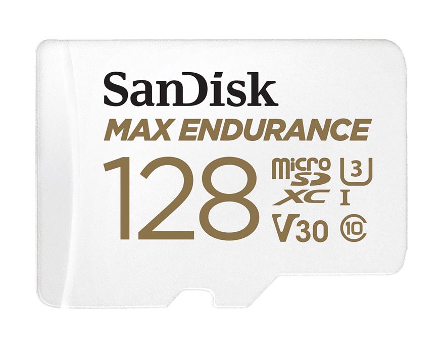 SanDisk Max Endurance 128GB microSDXC Card – UHS-I, 100MB/s Read, 40MB/s Write, Class 10, U3, V30, 4K UHD, Durable & Reliable for Security Cameras & Dash Cams