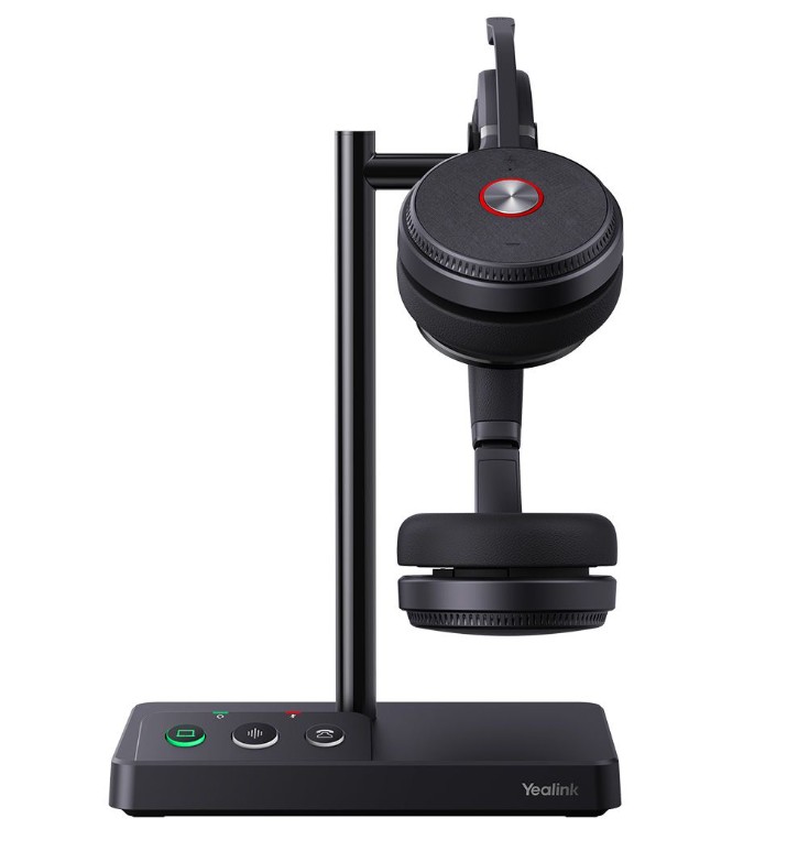 Yealink WH62 Dual UC DECT Wireless Headset with Busylight, Leather Ear Cushions, Microsoft Teams & UC Certified, Noise Cancellation, HD Voice