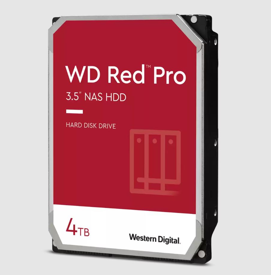 WD Red Pro 4TB 3.5-Inch NAS Hard Drive SATA 6 Gb/s 7200RPM 256MB Cache CMR Technology - 5 Year Warranty