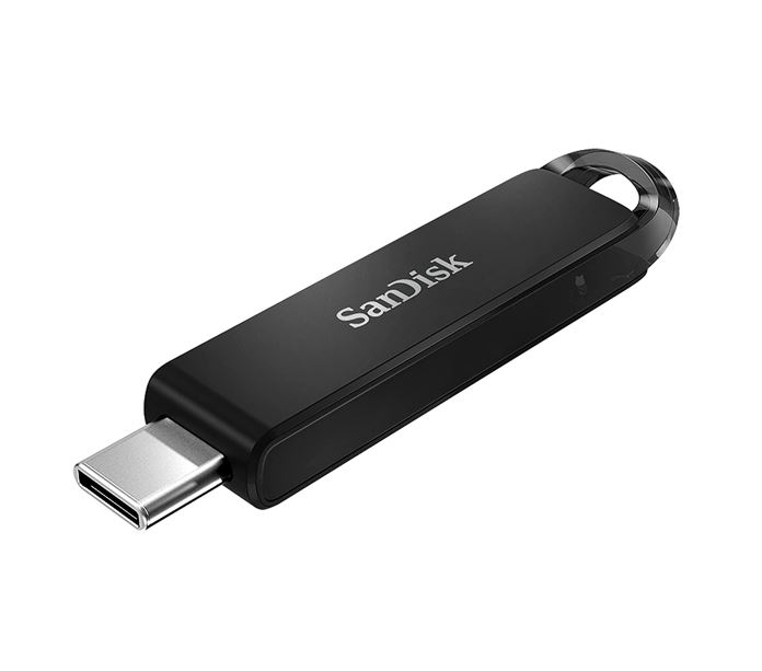 SanDisk Ultra 128GB USB Type-C Flash Drive CZ460, USB 3.1 Gen 1, Super-thin Retractable Design, Black, 5-Year Warranty