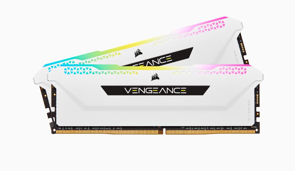 Corsair Vengeance RGB PRO SL 32GB (2x16GB) DDR4 3200MHz C16 White Heatspreader RGB Gaming Memory Kit