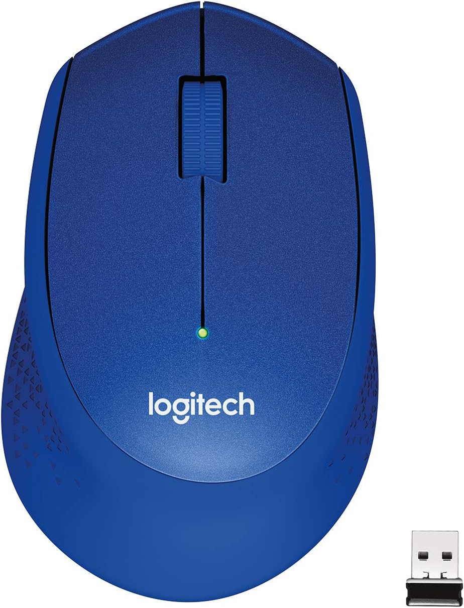 Logitech M331 SILENT PLUS Wireless Mouse Blue - SilentTouch Technology, 1000 DPI Optical Sensor, 18-Month Battery Life, 2.4 GHz Wireless