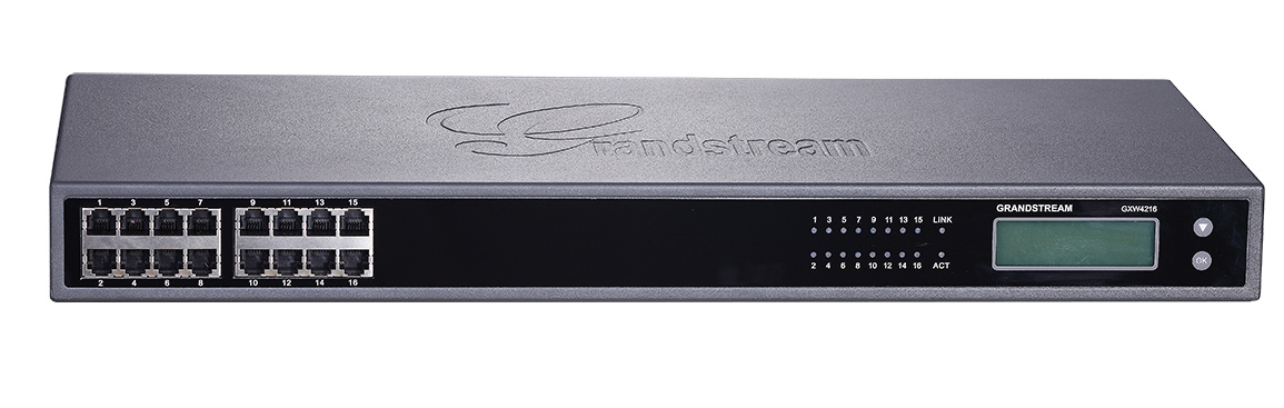 Grandstream GXW4216V2 16-Port FXS Analogue VoIP Gateway with Gigabit Ethernet & Multi-Language Backlit Display