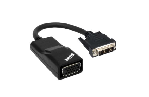 Sunix I2V67C0 Active DVI-D to VGA Adapter with VESA VSIS 1 Rev.2 Support | 1920x1200 WUXGA & 1080p HDTV Output, Plug & Play