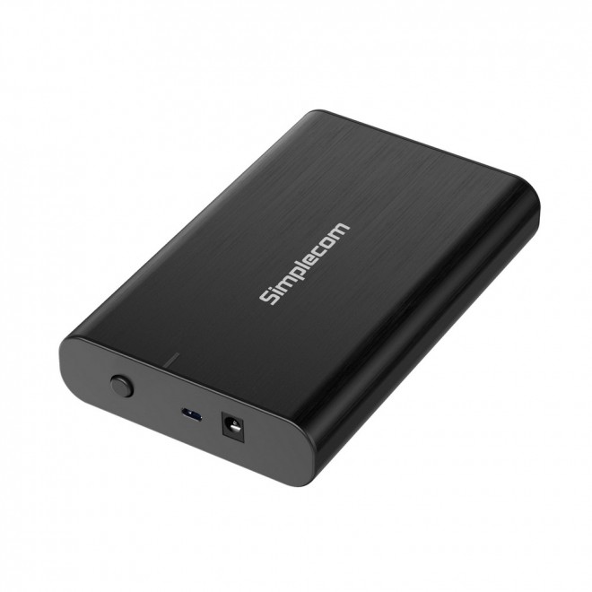 Simplecom SE331 Aluminium 3.5" SATA to USB-C External Hard Drive Enclosure USB 3.2 Gen1 5Gbps with UASP Support & Aluminium Heat Dissipation